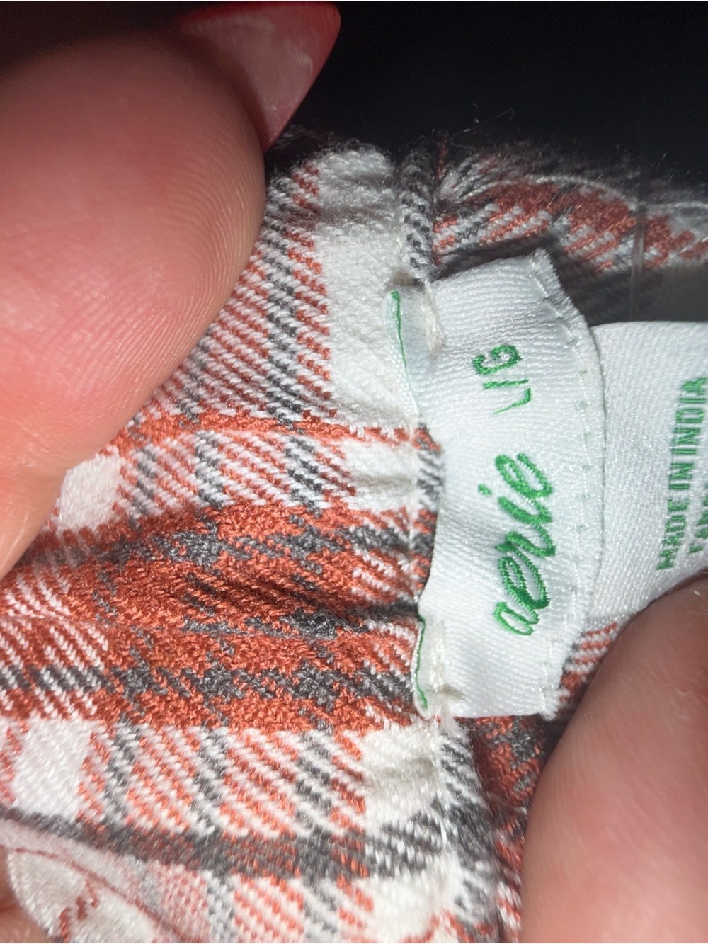 aerie Cream & Brown Plaid Pleated Mini Skirt - Picture 3 of 4